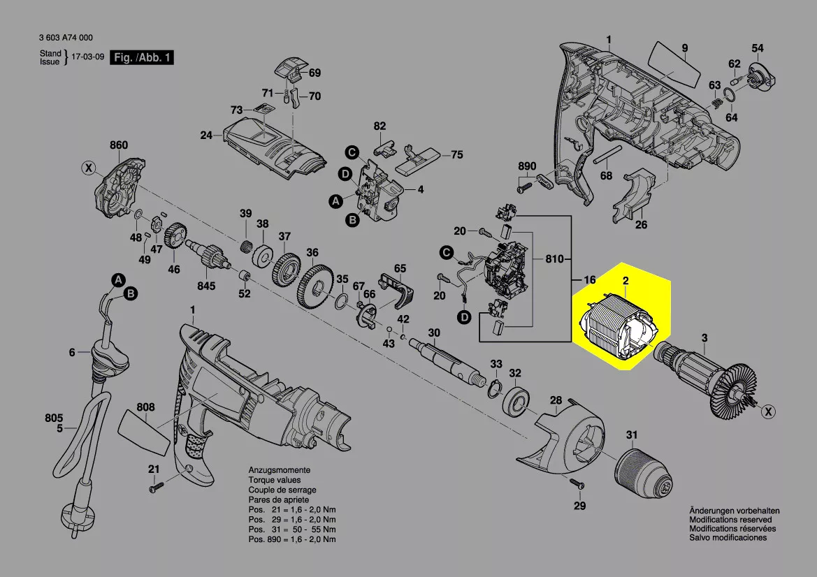 Stator 2 609 007 822 Bosch